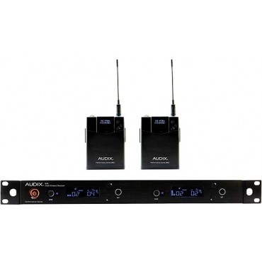 Audix AP42 BP Wireless Microphone System with R42 Two Channel Diversity Receiver and Two B60 Bodypack Transmitter (Microphone Not Included) Band B