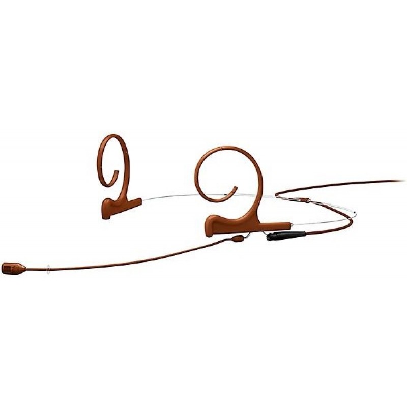 DPA 4288 CORE directional flex headset microphone brown with 100 mm boom and TA4F Mini XLR connector for professional stage audio