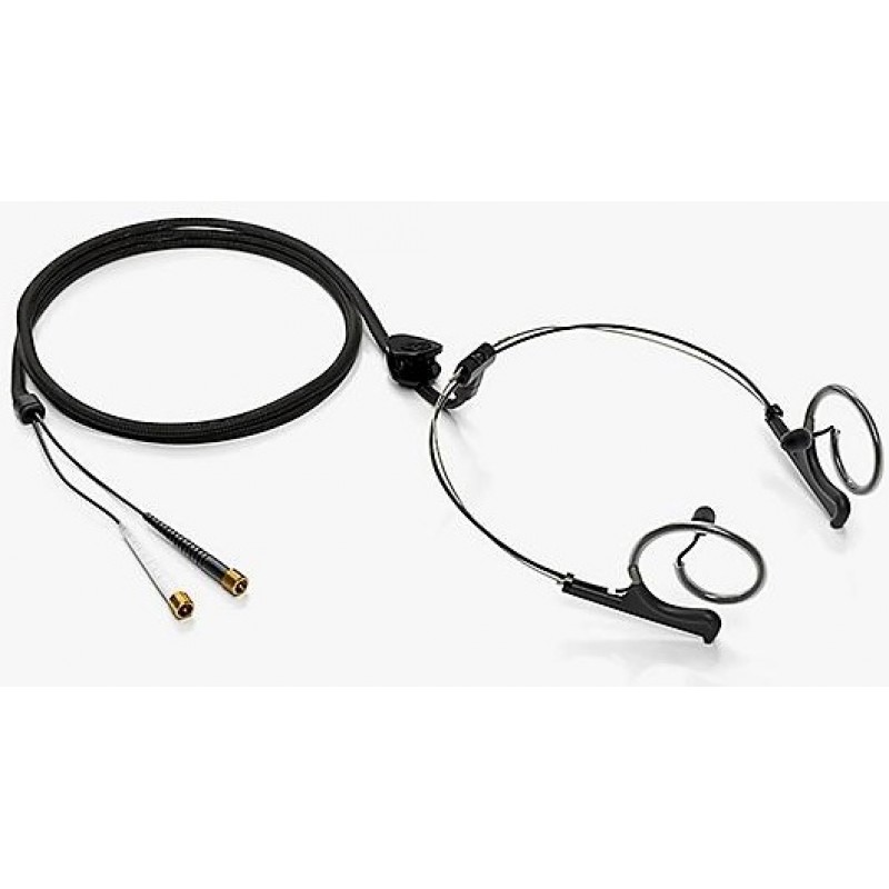 DPA 4560 CORE binaural headset black with MicroDot connector for natural stereo sound capture in theater, broadcast, recording, and live use