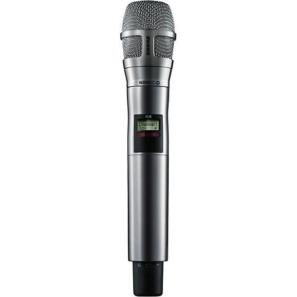 Shure AD2/N8CN Digital Handheld Wireless Microphone Transmitter with Nexadyne 8/C Cardioid Capsule (G57: 470 to 608 + 614 to 616 MHz) Band G57 Nickel