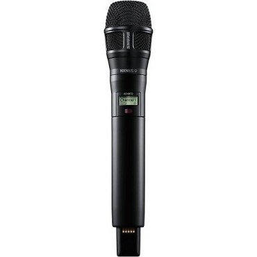 Shure ADX2FD/N8SB Digital Handheld Wireless Microphone Transmitter With Nexadyne 8/S Supercardioid Capsule, G57: 470-608 + 614-616MHz Band G57 Black