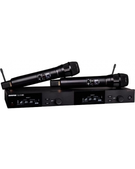 Shure SLXD24D/N8C Dual-Channel Digital Wireless Handheld Microphone System with Nexadyne 8/C Cardioid Capsules (G58: 470 to 514 MHz) Band J52 Black