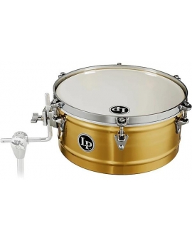 LP Brass Timbale With Chrome Hardware and Mount Bracket 14 x 6.5 in.