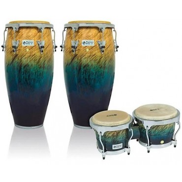 LP Performer Series 2-Piece Conga and Bongo Set with Chrome Hardware Blue Fade