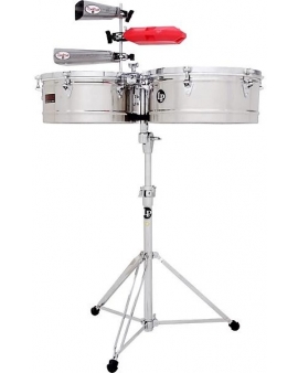 LP Prestige Series Stainless Steel Timbales 14 in./15 in.