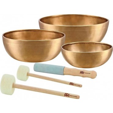 MEINL Sonic Energy 3-Piece Energy Series Singing Bowl Set 9, 10.2, 11.4 in.