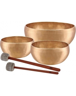 MEINL Sonic Energy SB-E-4600 Energy Series 3-Piece Therapy Singing Bowl Set With Free Mallets