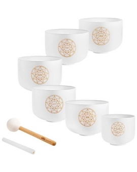 MEINL Sonic Energy Solfeggio Crystal Singing Bowl Set