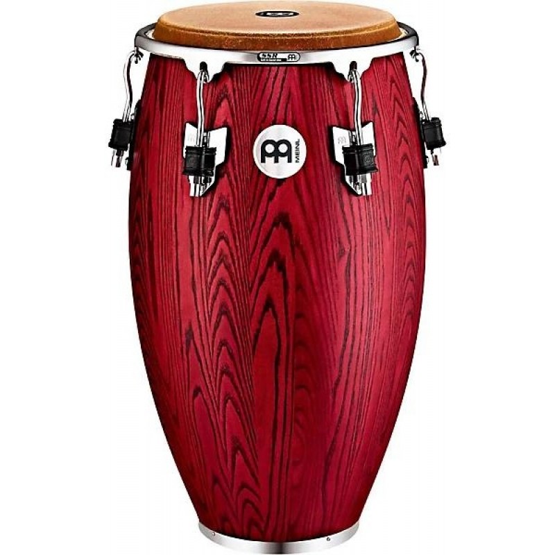 MEINL Woodcraft Series 12 in conga drum Vintage Red delivering rich authentic tones for studio and live performance