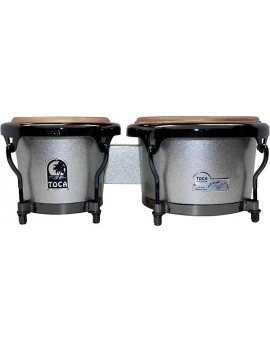 Toca Eric Velez Signature Series Bongos 7 and 9 in. Gun Metal Glitter
