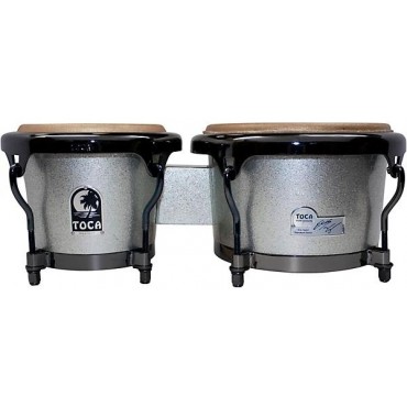 Toca Eric Velez Signature Series Bongos 7 and 9 in. Gun Metal Glitter